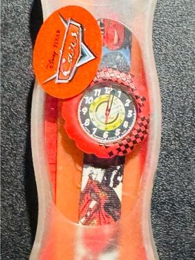 Swatch Kids Watch Red Black Checkerboard Racing Design